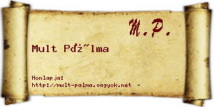 Mult Pálma névjegykártya